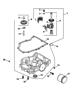 Cv18s-61573 Oil Pan And Lubrication Diagram and Parts List for M48-KHS 53AB5B5M150-18-HP Cub Cadet Lawn Tractor